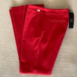 Cinzia Rocca red cotton pants. Made in Italy